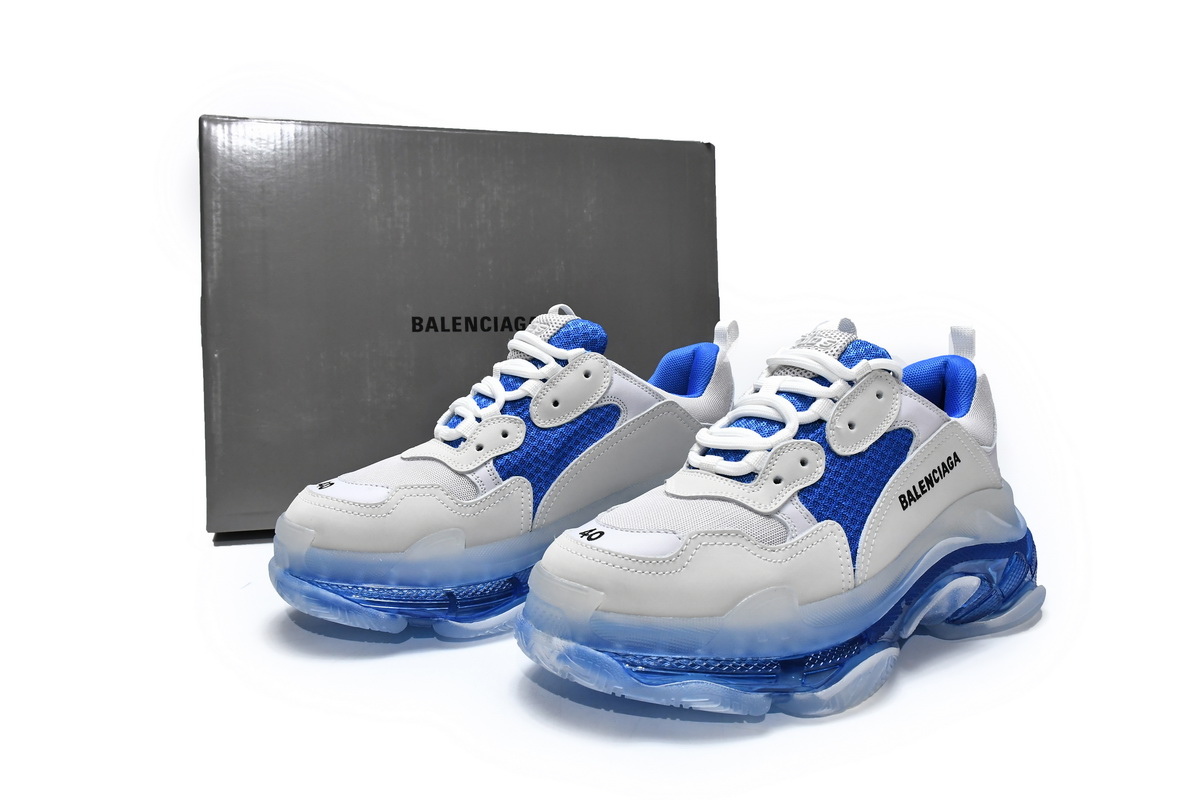 Balenciaga Triple S Sneaker 'White Blue' 541624 W090N 9169 - Stylish and Modern Footwear Balenciaga Triple S Sneaker 'White Blue' 541624 W090N 9169 - Stylish and Modern Footwear