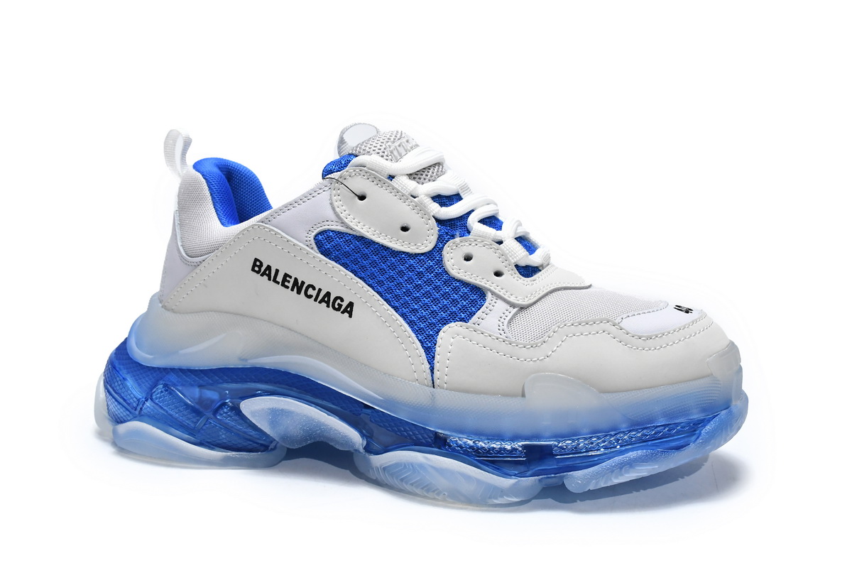 Balenciaga Triple S Sneaker 'White Blue' 541624 W090N 9169 - Stylish and Modern Footwear Balenciaga Triple S Sneaker 'White Blue' 541624 W090N 9169 - Stylish and Modern Footwear