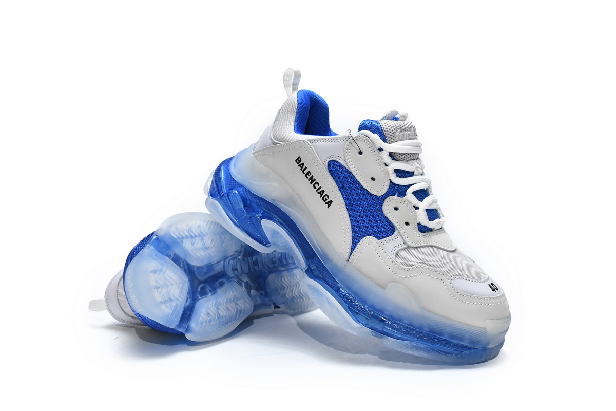 Balenciaga Triple S Sneaker 'White Blue' 541624 W090N 9169 - Stylish and Modern Footwear Balenciaga Triple S Sneaker 'White Blue' 541624 W090N 9169 - Stylish and Modern Footwear