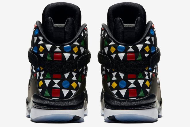Air Jordan 8 'Quai 54' Black/White-Multi-Color CJ9218-001 - Limited Edition Sneakers