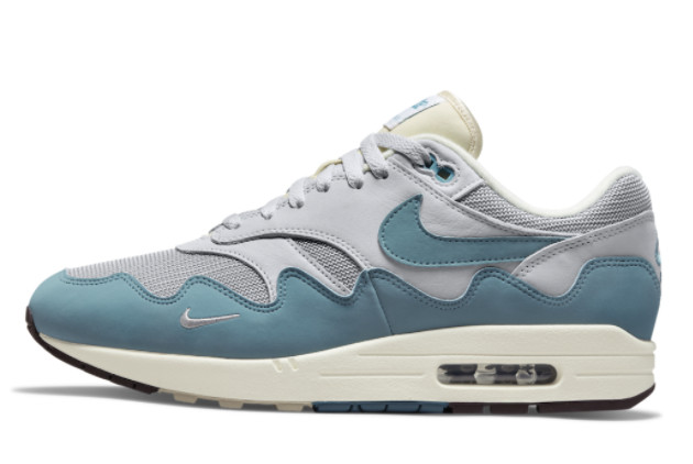 Patta x Nike Air Max 1 'Noise Aqua' Metallic Silver/Pure Platinum DH1348-004 - Limited Edition Collaboration Footwear Patta x Nike Air Max 1 'Noise Aqua' Metallic Silver/Pure Platinum DH1348-004 - Limited Edition Collaboration Footwear