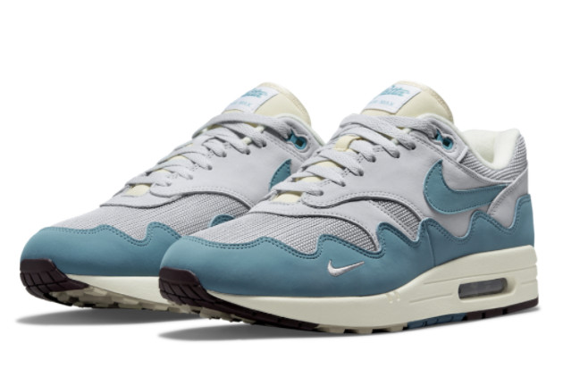 Patta x Nike Air Max 1 'Noise Aqua' Metallic Silver/Pure Platinum DH1348-004 - Limited Edition Collaboration Footwear Patta x Nike Air Max 1 'Noise Aqua' Metallic Silver/Pure Platinum DH1348-004 - Limited Edition Collaboration Footwear