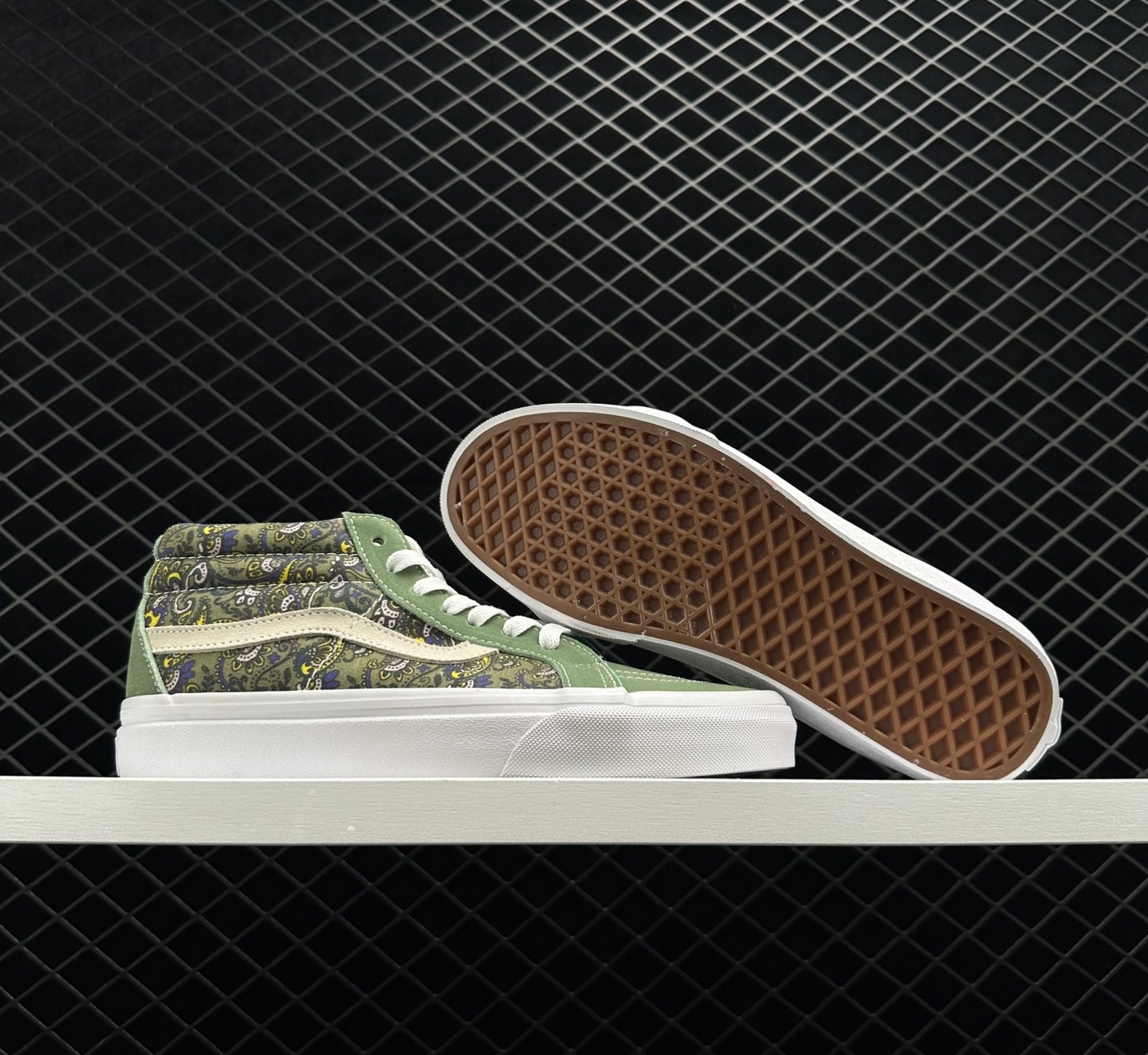 Vans Sk8-Mid Reissue 'Paisley - Hedge Green' VN0A391F6TM - Stylish and Trendy Sneakers Vans Sk8-Mid Reissue 'Paisley - Hedge Green' VN0A391F6TM - Stylish and Trendy Sneakers