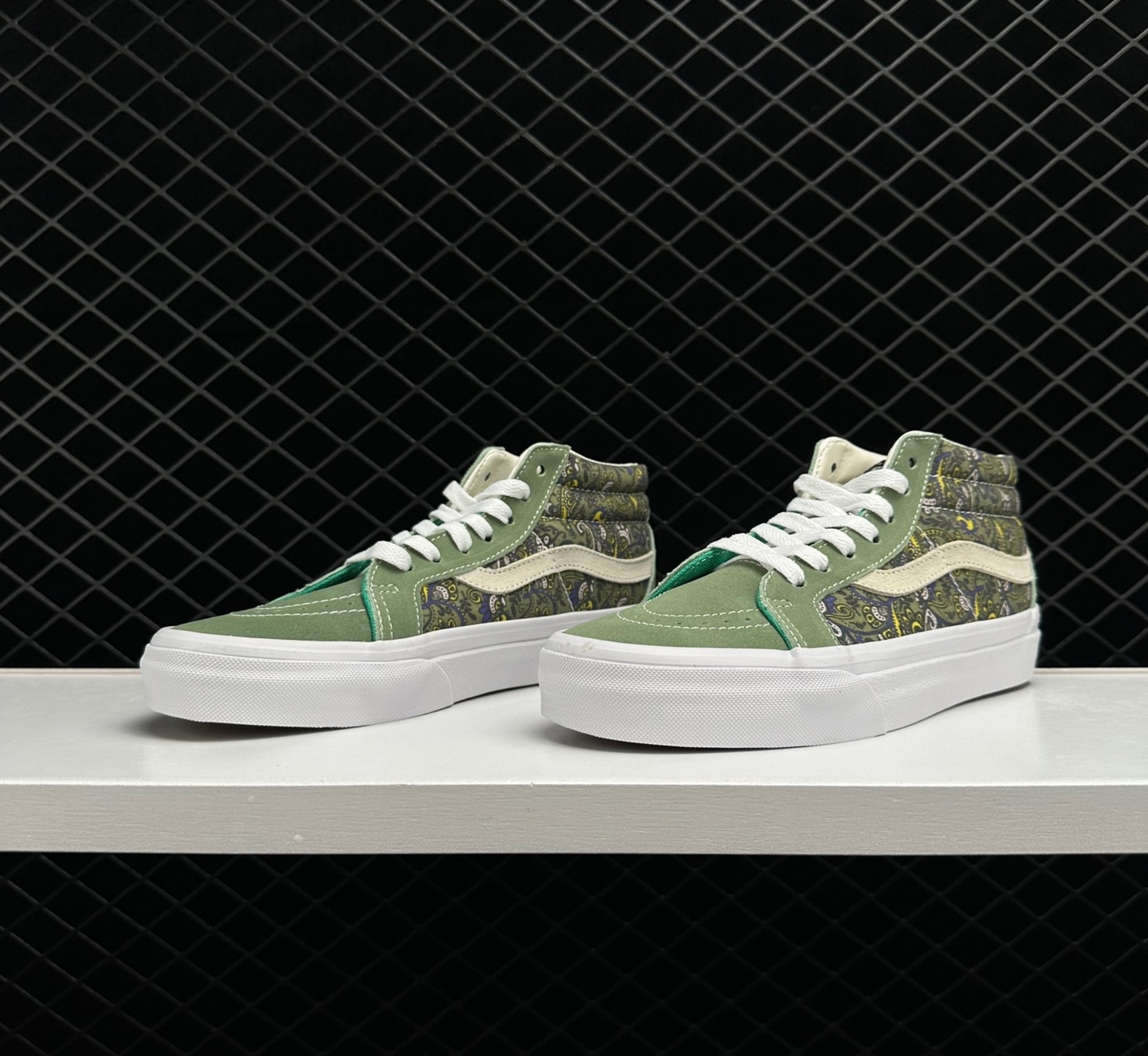 Vans Sk8-Mid Reissue 'Paisley - Hedge Green' VN0A391F6TM - Stylish and Trendy Sneakers Vans Sk8-Mid Reissue 'Paisley - Hedge Green' VN0A391F6TM - Stylish and Trendy Sneakers