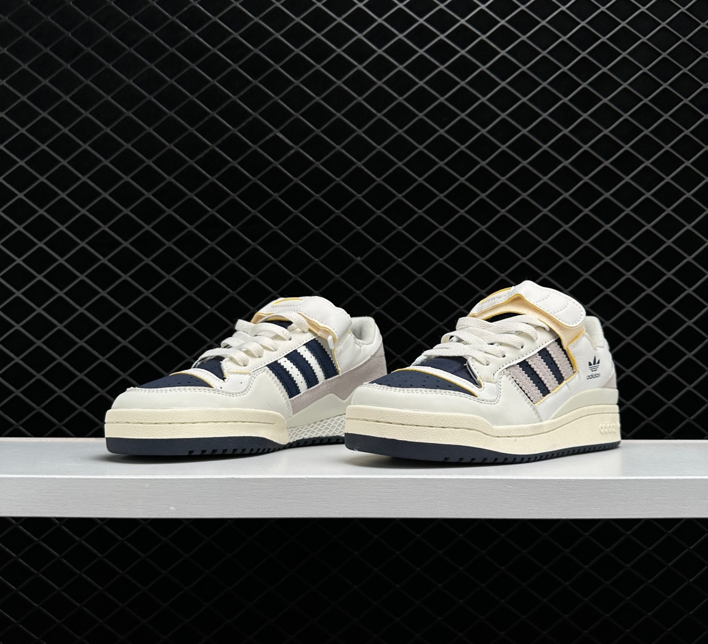 Adidas Forum 84 Low 'Off White Collegiate Navy' GZ6427 - Trendy Retro Sneakers for Fashion-Forward Individuals Adidas Forum 84 Low 'Off White Collegiate Navy' GZ6427 - Trendy Retro Sneakers for Fashion-Forward Individuals
