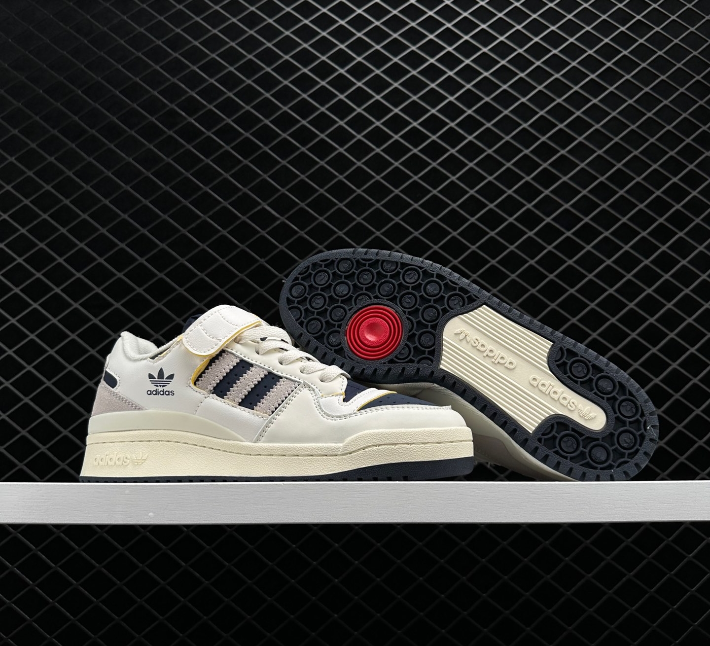 Adidas Forum 84 Low 'Off White Collegiate Navy' GZ6427 - Trendy Retro Sneakers for Fashion-Forward Individuals Adidas Forum 84 Low 'Off White Collegiate Navy' GZ6427 - Trendy Retro Sneakers for Fashion-Forward Individuals