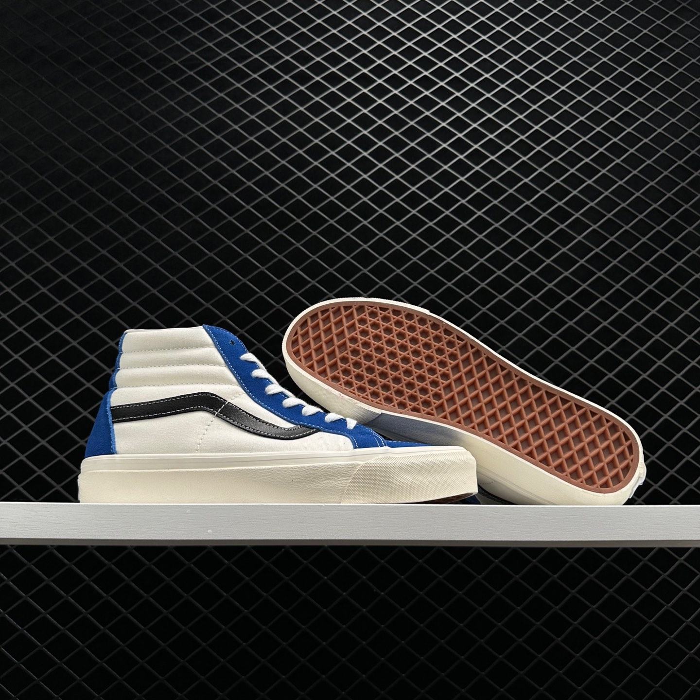 Vans SK8-HI Reissue VLT LX Nautical Blue White - Shop Now Vans SK8-HI Reissue VLT LX Nautical Blue White - Shop Now