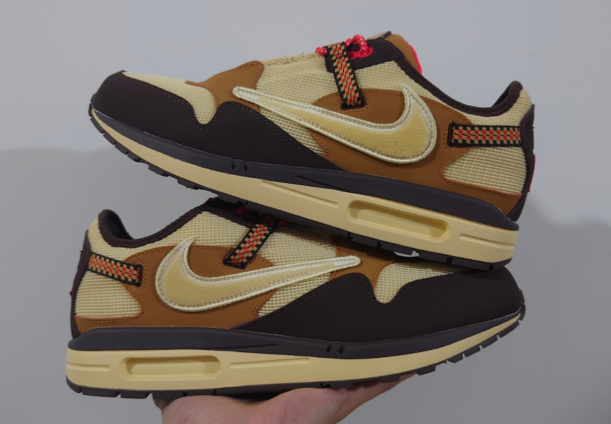 Travis Scott x Air Max 1 'Baroque Brown' DN4169-200 by Nike Travis Scott x Air Max 1 'Baroque Brown' DN4169-200 by Nike