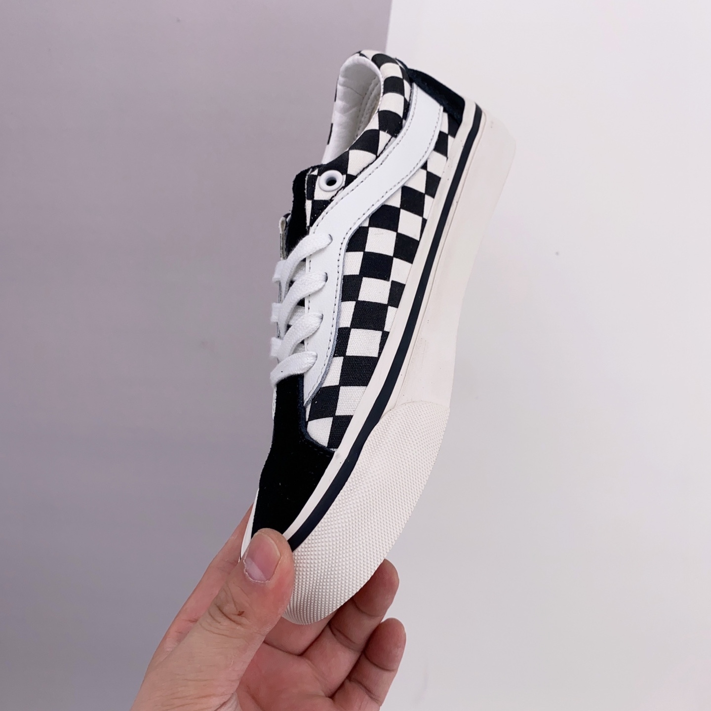 Vans Bold Ni Checkerboard 'Black Marshmallow' VN0A3WLPR6R - Stylish and Eye-catching Sneakers Vans Bold Ni Checkerboard 'Black Marshmallow' VN0A3WLPR6R - Stylish and Eye-catching Sneakers